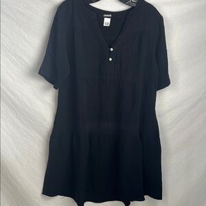 Black Women's Dress cotton gauze like small minor fading